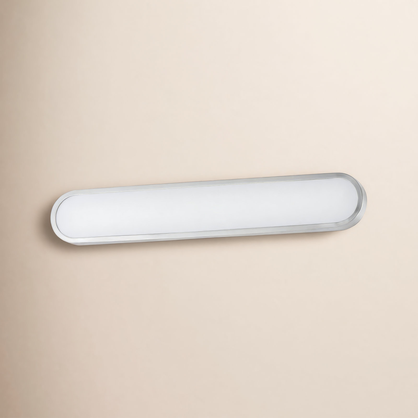 Single Dimmable LED Bath Bar, White/Satin Nickel, 30"