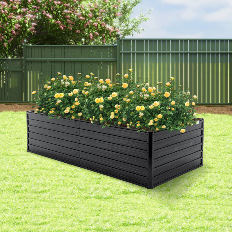 Lit de jardin surélevé Shumel, H 25 po x l 94,3 po x P 47,2 po