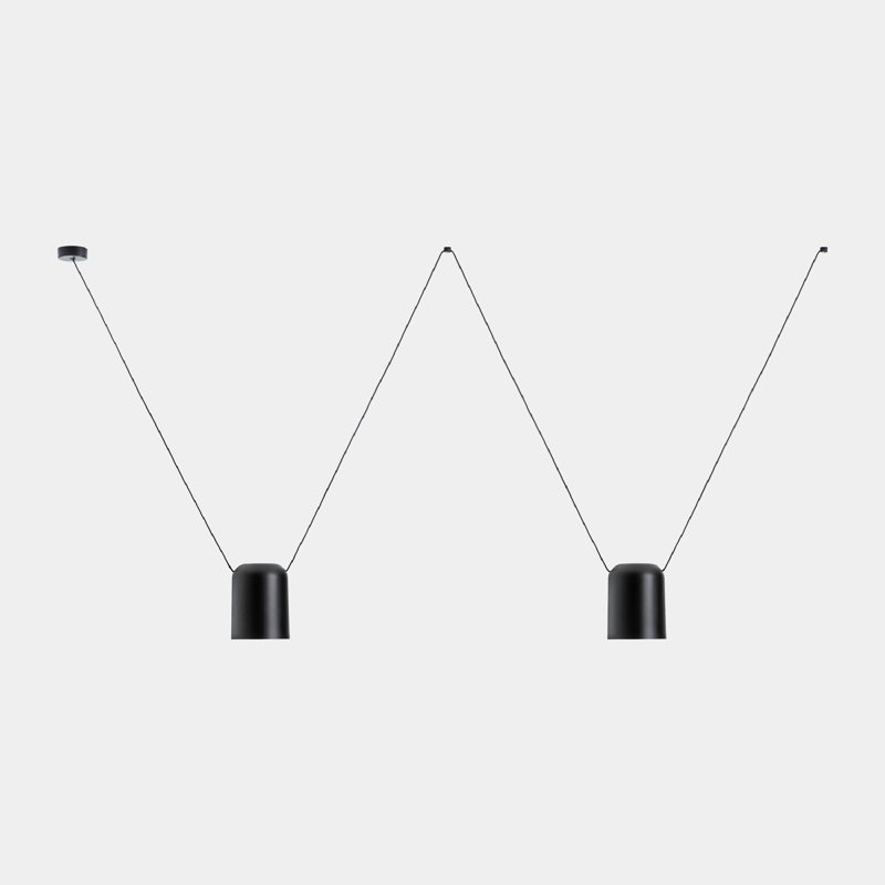 Attic 2 - Light Pendant, Black, 86.63" H x 78.75" W x 6" D