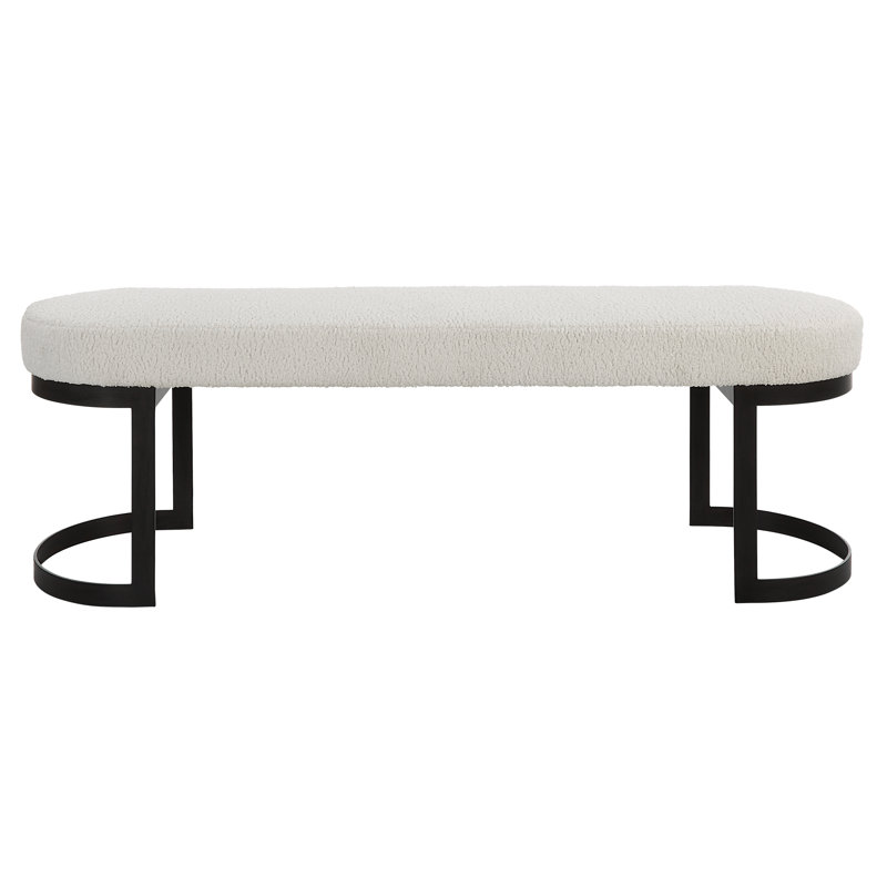 April Upholstered Bench, Black