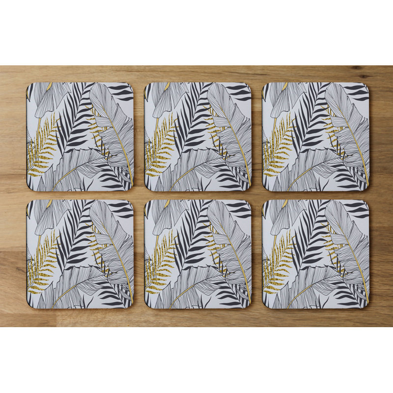 Square 6 Piece Coaster Set