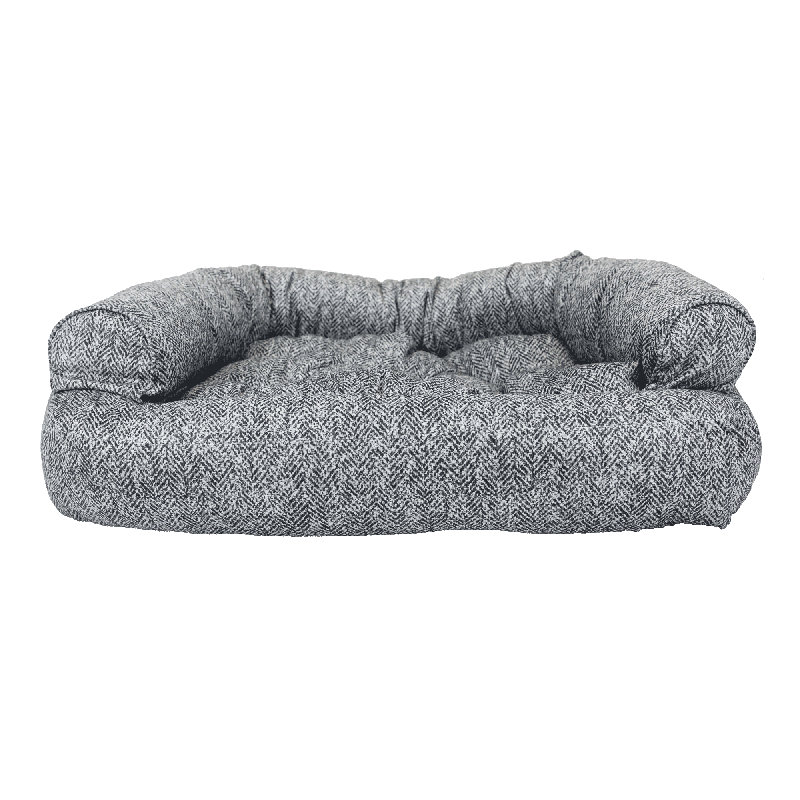 Canapé pour chien Snoozer Premium Microsuede, Grand (l 40 po x P 30 po x H 11 po), Indigo Palmer