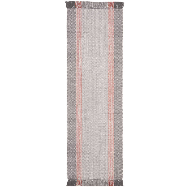 Zoltán Hand Woven Cotton Rug, Runner 2'3" x 7'