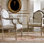 Upholstered Arm Chair in White