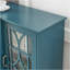 Meuble télé 63 po, buffet, armoire de rangement, bleu sarcelle