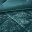 Couette en velours turquoise pour lit double/queen - Motif diamant - Comprend oreillers et garniture de literie de qualité supérieure