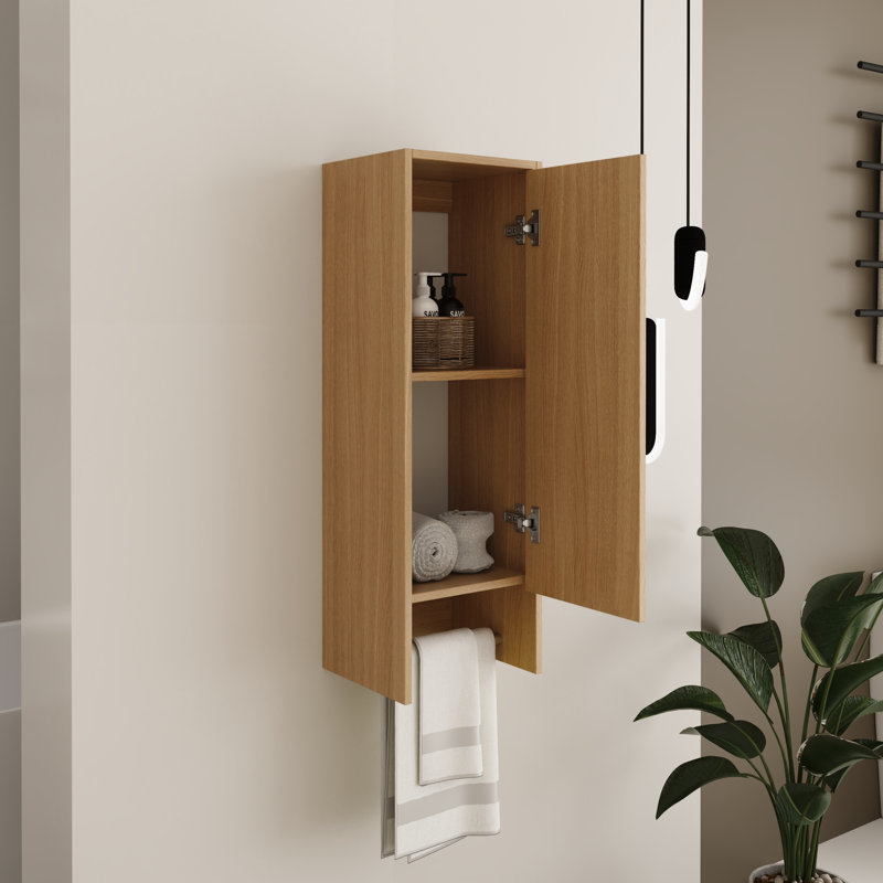Armoire de salle de bain murale 12 po Tieren, Naturel