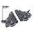 Contemporary Telescopic Vertically Stored Black Aluminum Alloy Removable Hook Sliding Rolling Library Ladder Hardware Track Brake Roller Kit-107285167