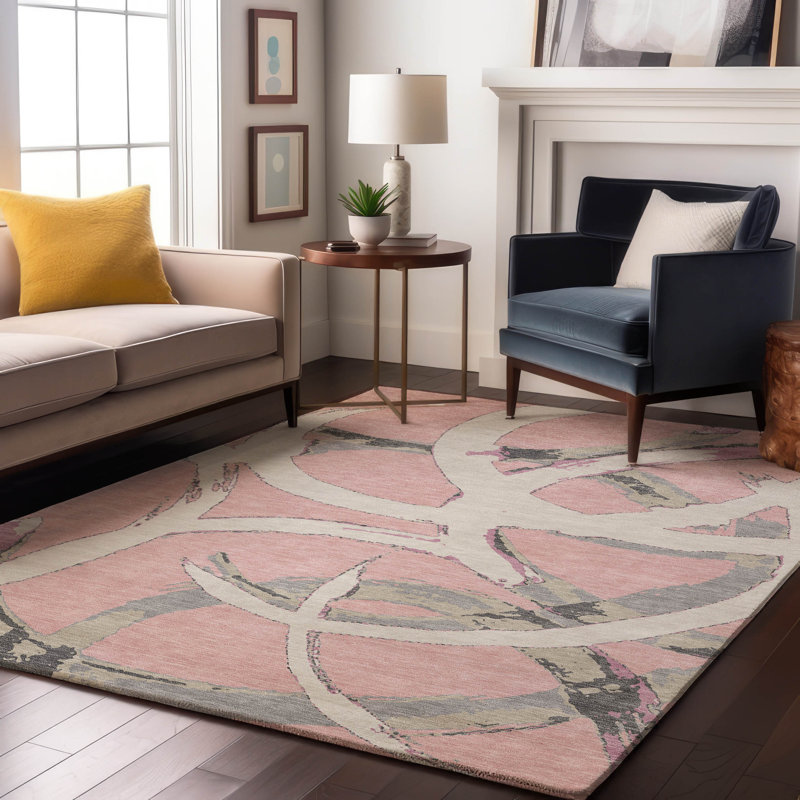 Premium Machine Washable Magaw AMF1022 Circles Rug, Rectangulaire 8 pi x 10 pi