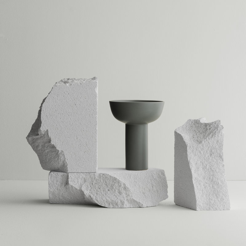 Vase de table en céramique MIYABI, Vert canard