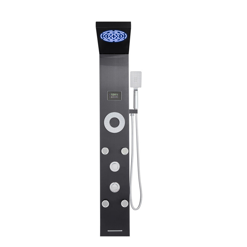 Système de tour de douche avec colonne de douche en acier inoxydable et jet de massage 6mode