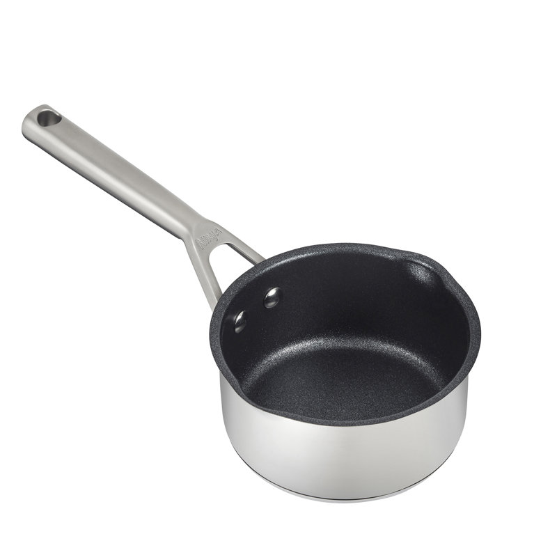 Ninja ZEROSTICK Stainless Steel 16cm Milk Pan C61216UK Stainless Steel/