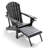 Foldable Outdoor Adirondack Chair With Ottoman-67047017