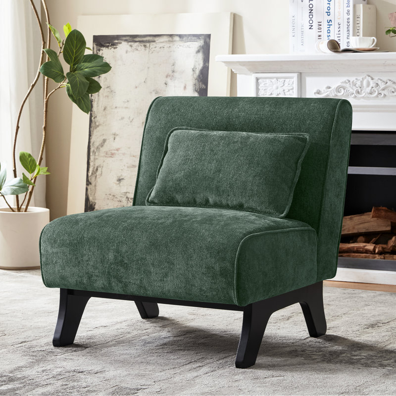 Upholstered Accent Chair, Green