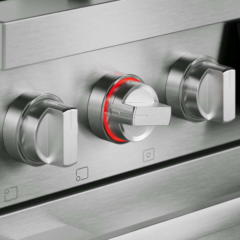 800 Series, 36" Industrial Style Gas Range,  SS