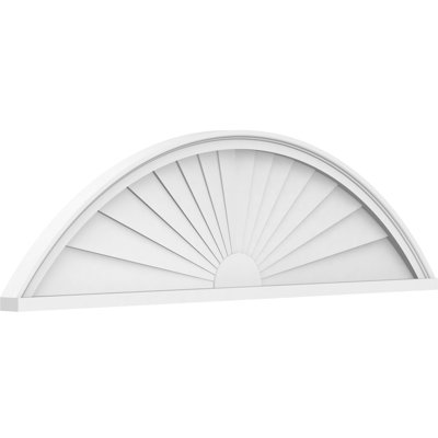 82"W x 21-1/2"H x 2"P Segment Arch Sunburst Architectural Grade PVC Pediment