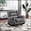 Chaise berçante en tissu gris Fabien