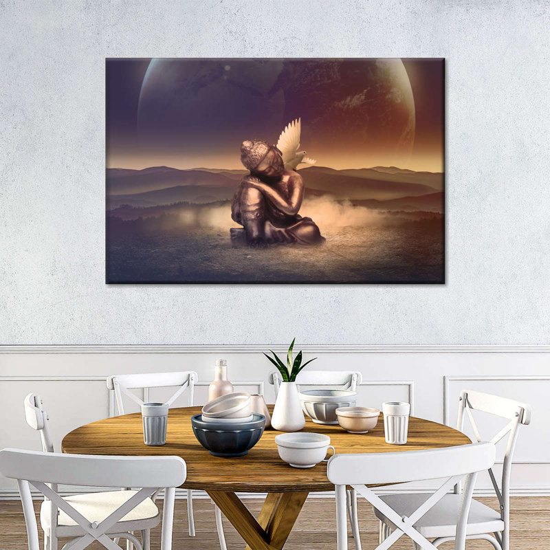 «Blissful Buddha», reproduction sur toile tendue, H 34 po x l 51 po x P 1,25 po