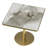 Square Modern Dinning Table 31.5 Inches Bistro Table Tulip Table With Faux Marble Top,Easy Assemble,Sturdy Metal Frame Diameter-713579847
