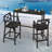 Rectangular Metal Outdoor Bar Table , in. W 15.3'' in. D-31908674-31908675