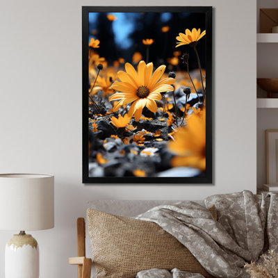 Yellow Wildflowers Symphony, reproduction d'art sur toile