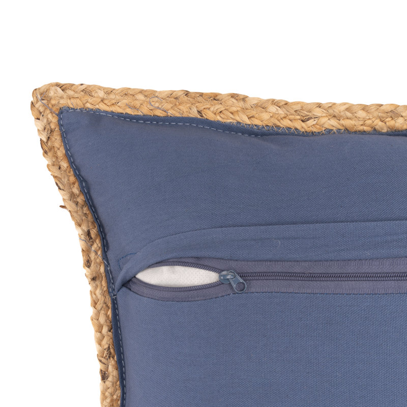 Housse et insert de coussin carré Ingrassellino, Polyester, Indigo