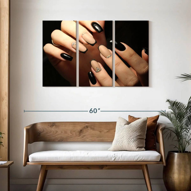 'Classy Neutral Nails, 28" H x 45" W