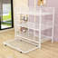 Lit superposé triple en métal robuste avec lit gigogne simple-1027825995