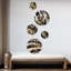 Golden Wave Reflections VII - Décoration murale abstraite en métal