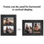 Double cadre photo - cadres photo en bois vieilli avec verre poli et transparent pour table et mur