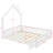Wood House Platform Bed With Guardrail-878043055