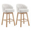 33,25 "Tabourets de comptoir pivotants rembourrés avec structure en bois d'hévéa massif pour bar à domicile, comptoir de cuisine (ensemble de 2)-527747629