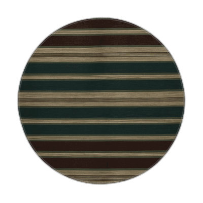 HorizontalStripes Brown Indoor and Outdoor Area Rug
