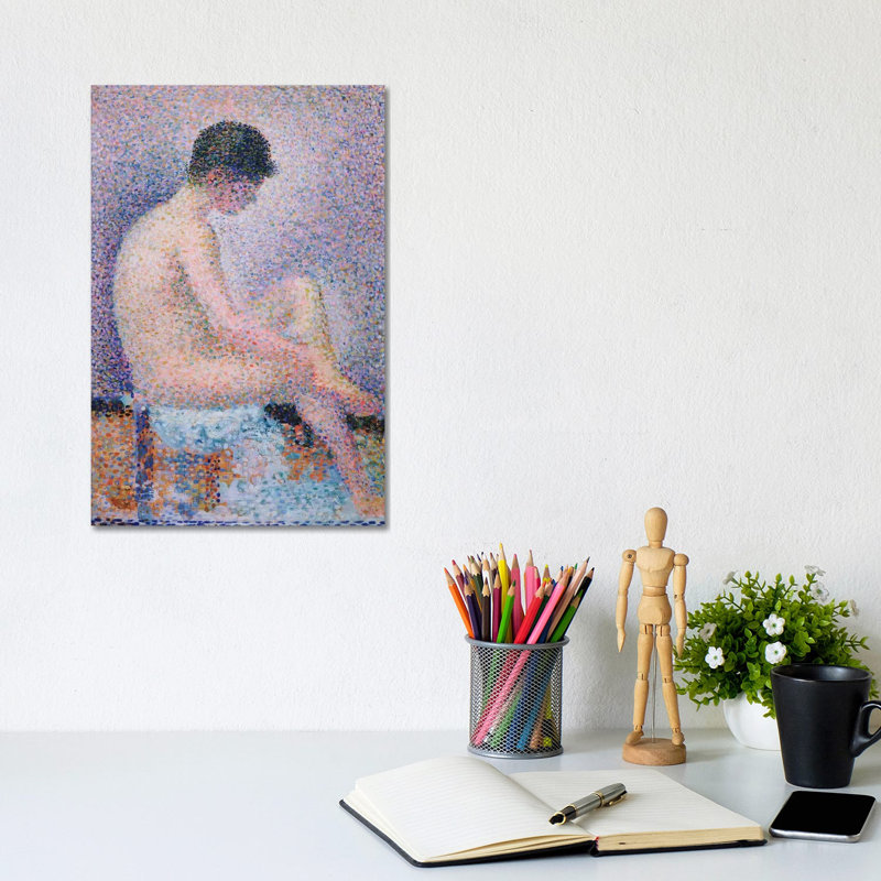 Model In Profile, 1886 by Georges Seurat - Wrapped Canvas Painting, 20.32 cm H x 30.48 cm W
