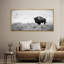 Vache animaux bison monochrome dans les plaines, reproduction d'art sur toile-111375423-98042337
