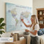 Carte du monde Personalized Places II-154892581-155047617
