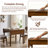Extendable Dining Table with Solid Wood Legs, Space-Saving Design for Small Apartments and Kitchens, 31-47 Inch Foldable Drop Leaf Table（Only Table）