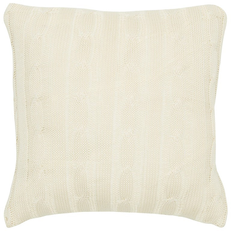 Cotton Throw Pillow, Cream