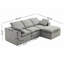 Canapé modulaire modulaire en nuage avec repose-pieds, canapé modulaire réversible avec mousse haute densité et ressorts ensachés individuellement, aucun assemblage requis-130076266-130076268