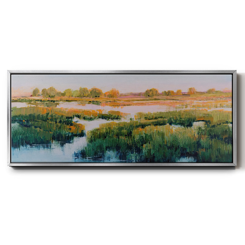 Marshland View II - toile encadrée, H 8 po x l 20 po