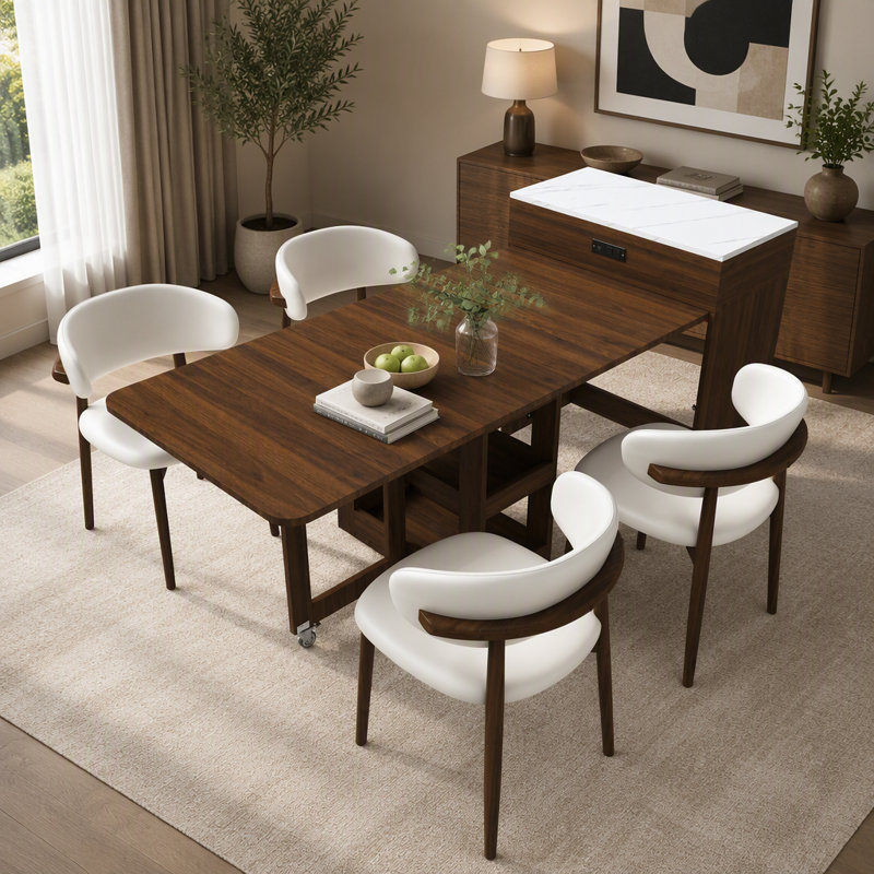 Dining Table, Naturel / Blanc