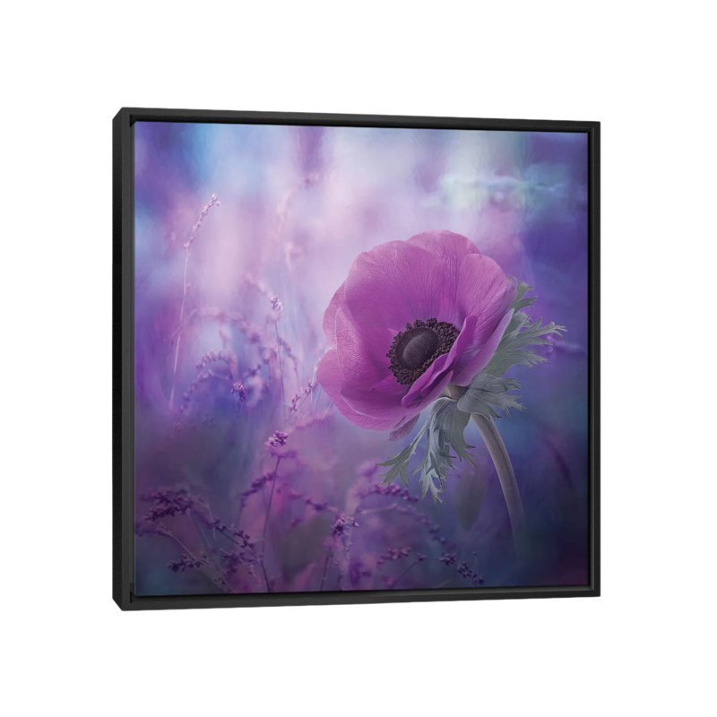 " Ecstasy " by Natalia Simongulashvili, 18" H x 18" W x 1.5" D, Black Framed Canvas, No Mat