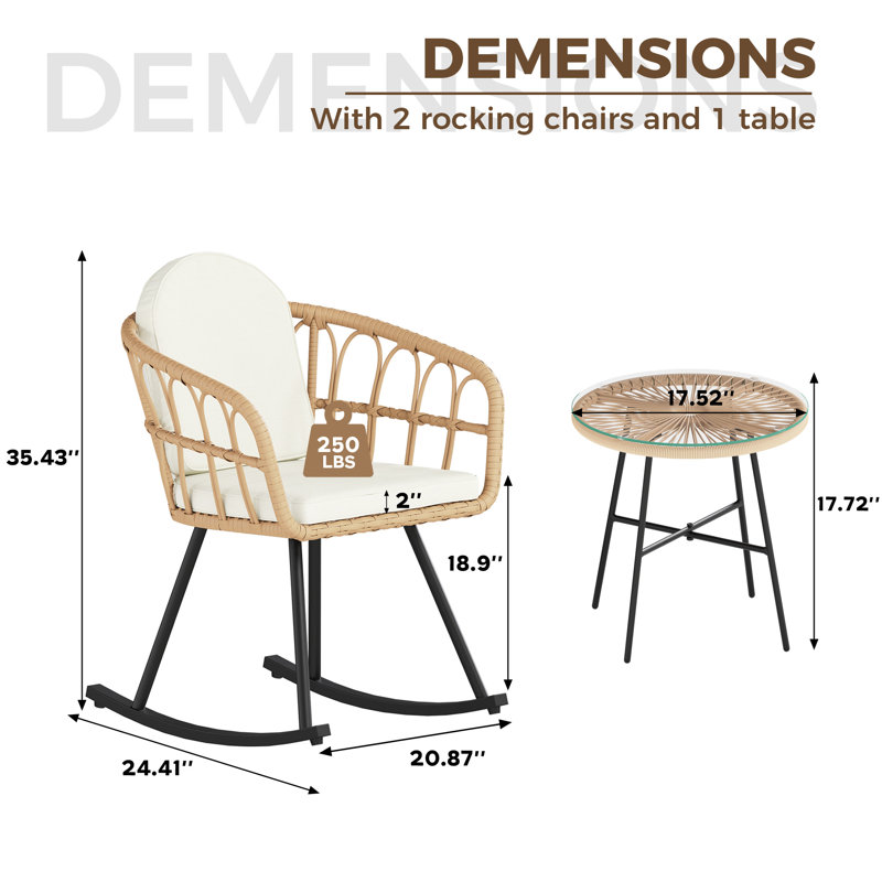 Ensemble bistro pour 2 personnes Boho