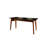 Rectangular Glass Top with Solid Wood Base Dining Table