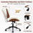 Modern Walnut Bentwood Armless Task Chair with Diamond Tufted Backrest-651689549