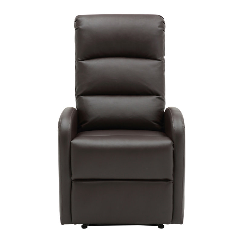 Dormi Contemporary Recliner Chair In Brown Faux Leather By Lumisource