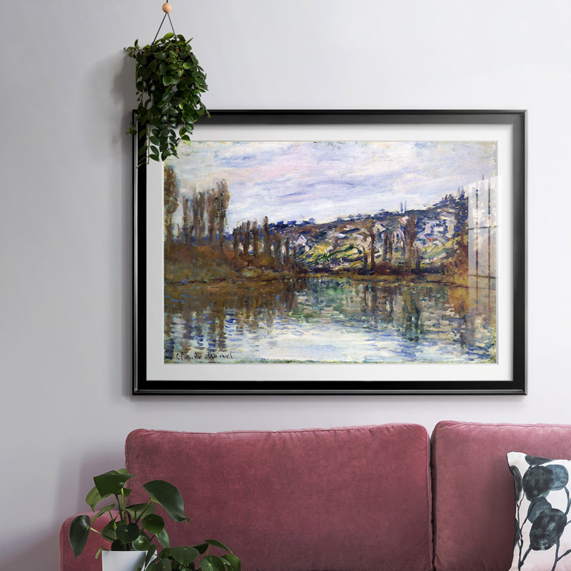 La seine près de Vetheuil, 1879, H 30 po x l 44 po x P 1,5 po, Noir