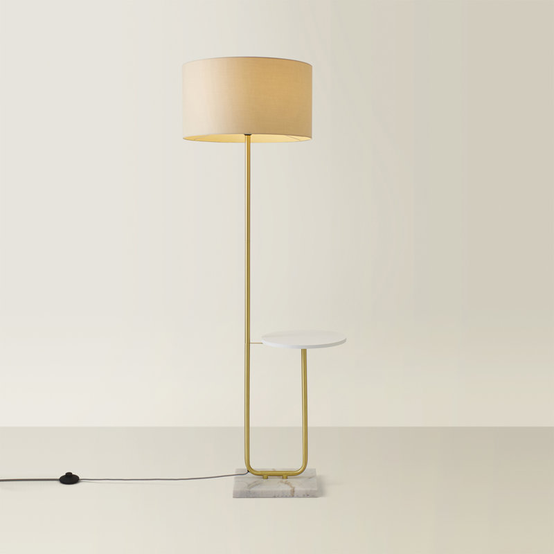 132.5cm Arched Floor Lamp, Tan