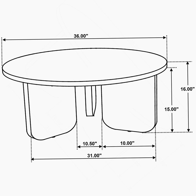 Table basse ronde brune