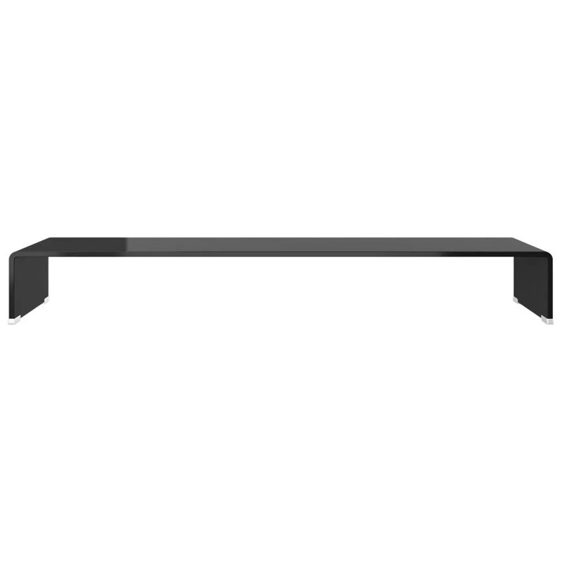 Wakeland TV Stand/Monitor Riser Glass, Black, 100cm